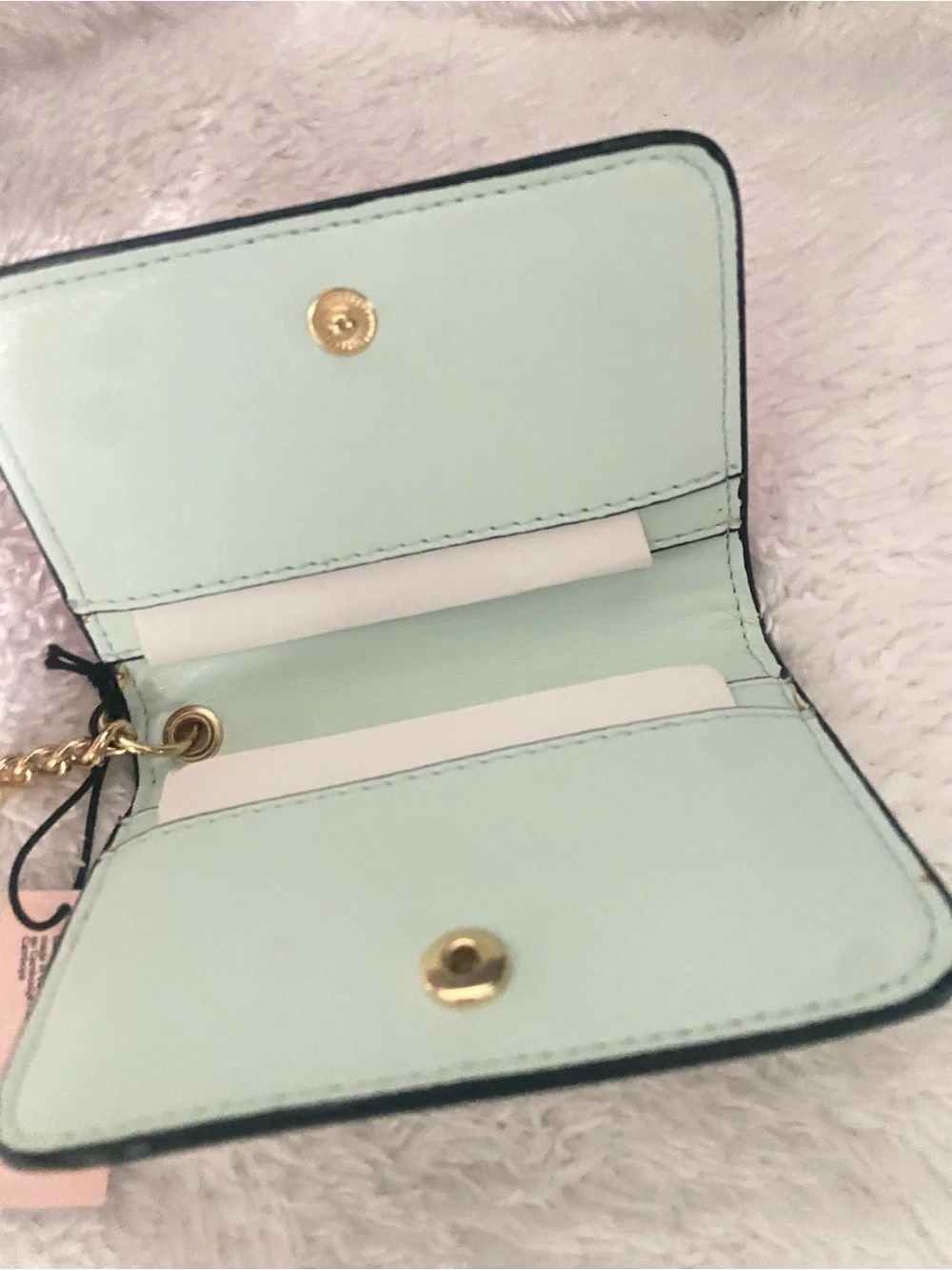 Pink Embellished Cardholder Keychain - Picture 2 of 3